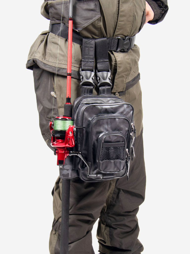 Сумка рыболовная Yaman Street Fishing MultiLock Pocket, 16х19х24 см, цвет серый камуфляж.