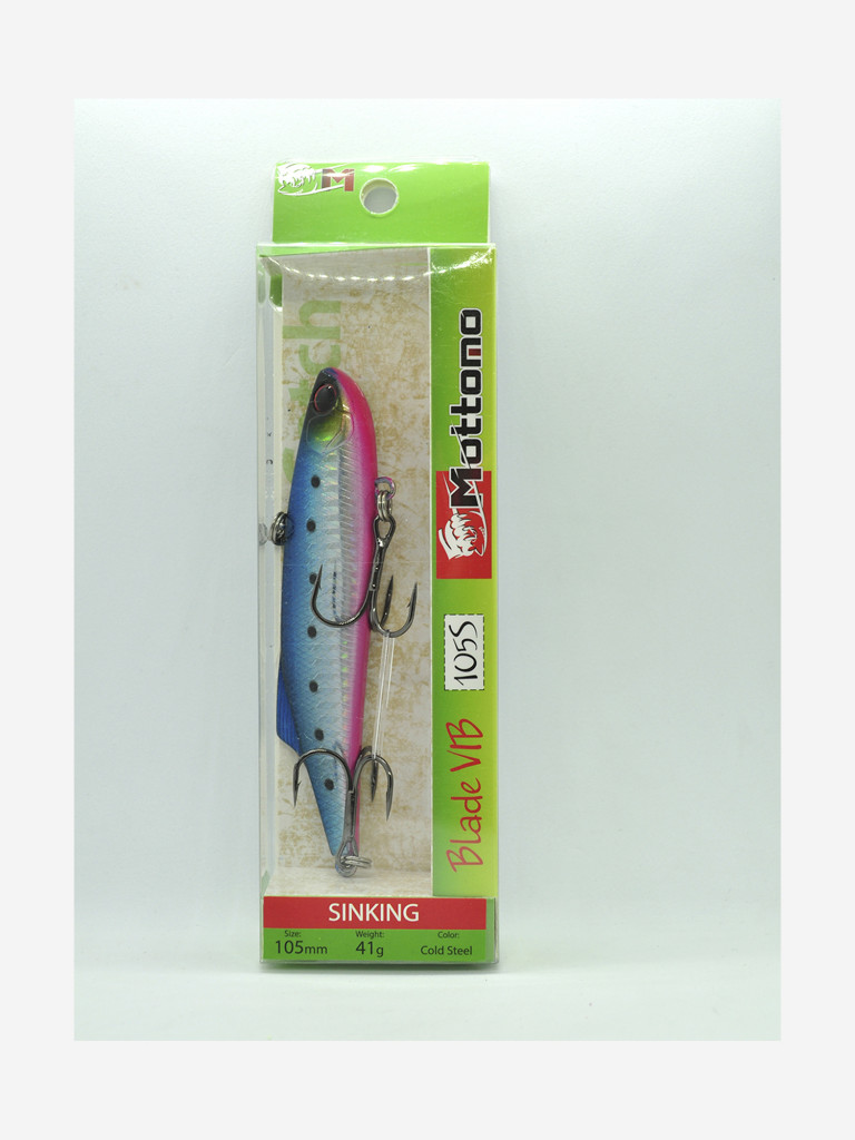 Воблер Mottomo Blade VIB 105S 41g Cold Steel