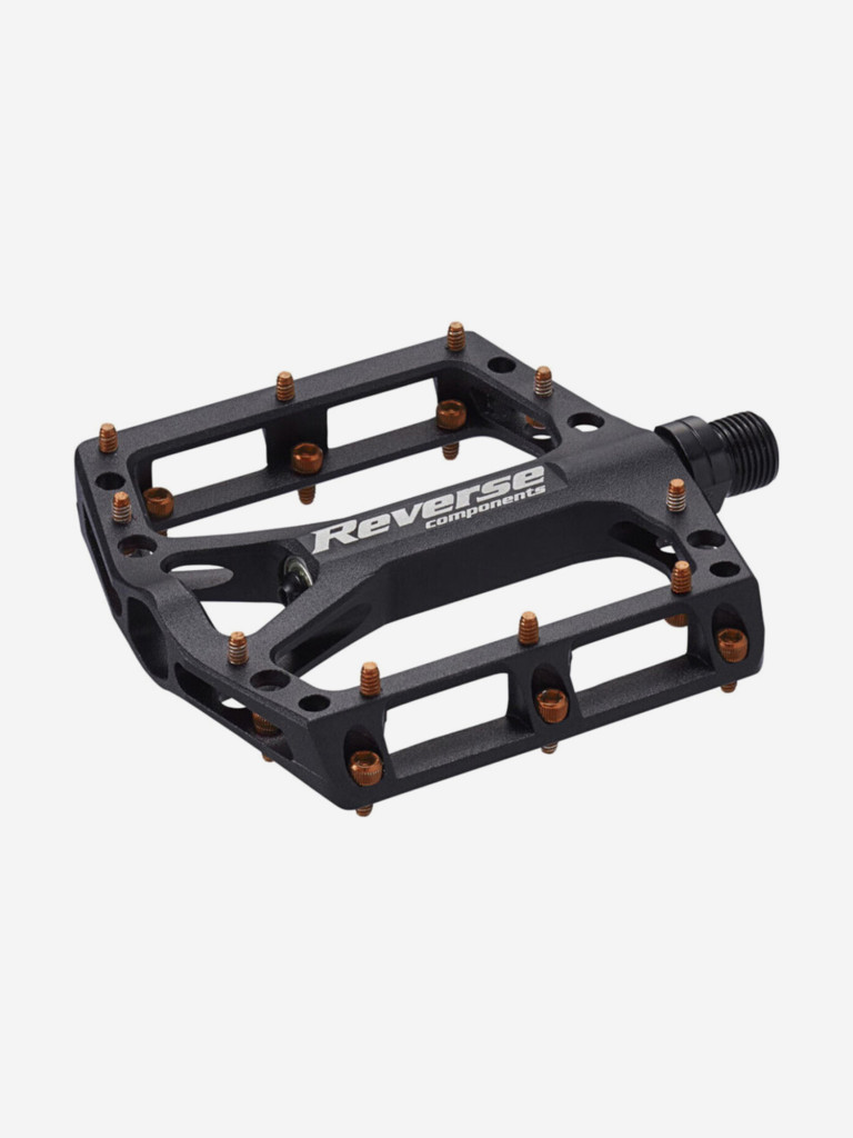 Педали Reverse Components Black One Platform Pedals, черный/оранжевый, 100 мм