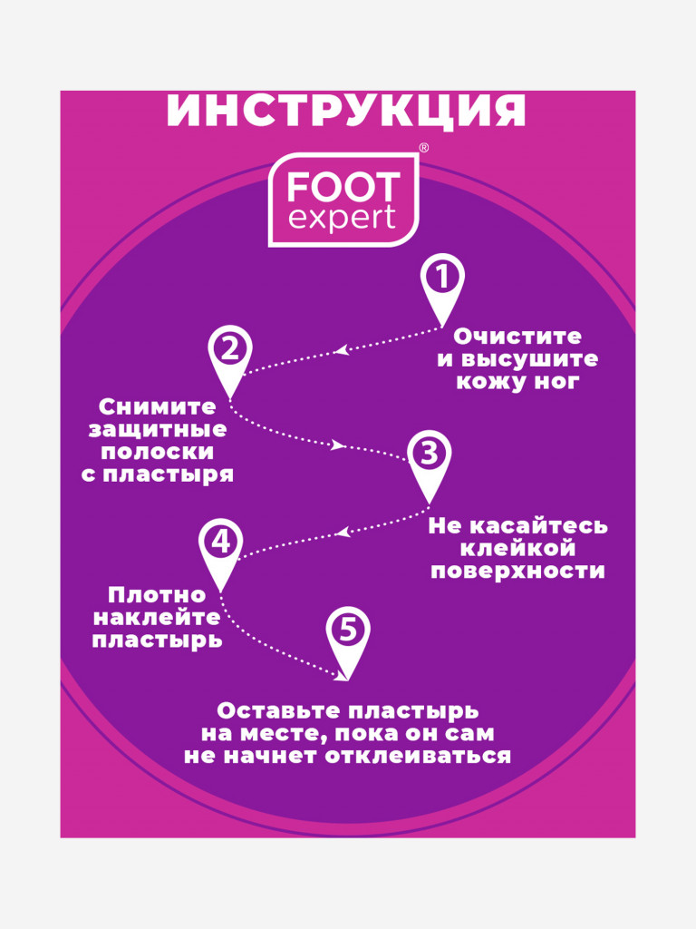 Гидроколлоидный пластырь FOOT EXPERT 3.7х5.5 см