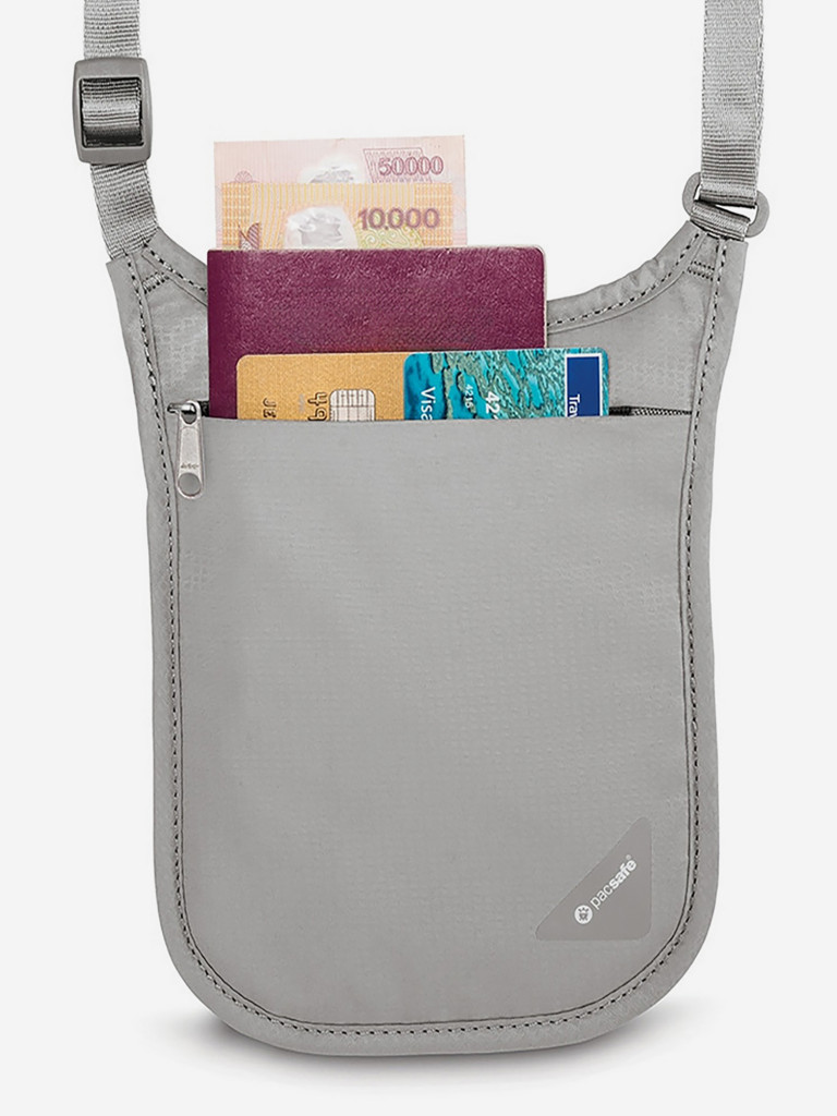 Кошелек на шею Pacsafe Coversafe V75, Gray