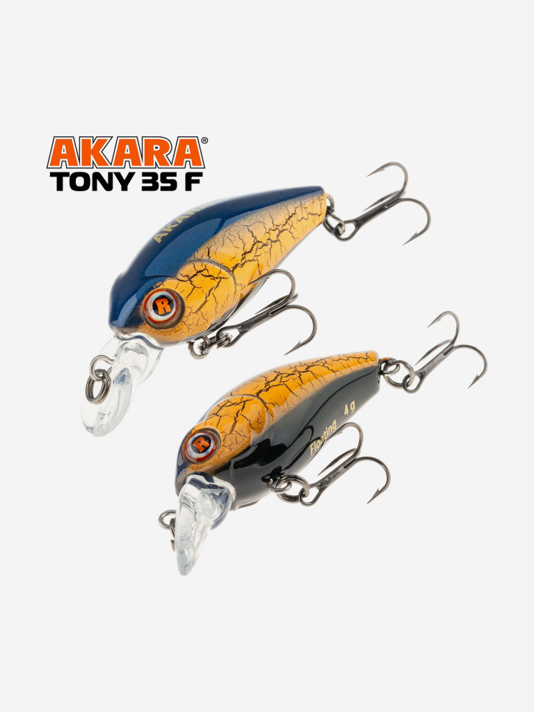 Воблер Akara Tony 35F кренк плавающий на голавля, язя, форель 4гр A123