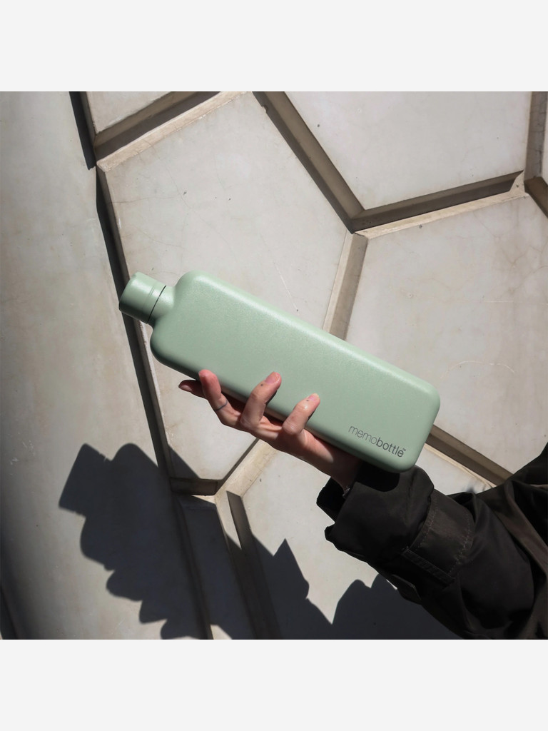 Бутылка из нержавеющей стали Memobottle SLIM, зеленый