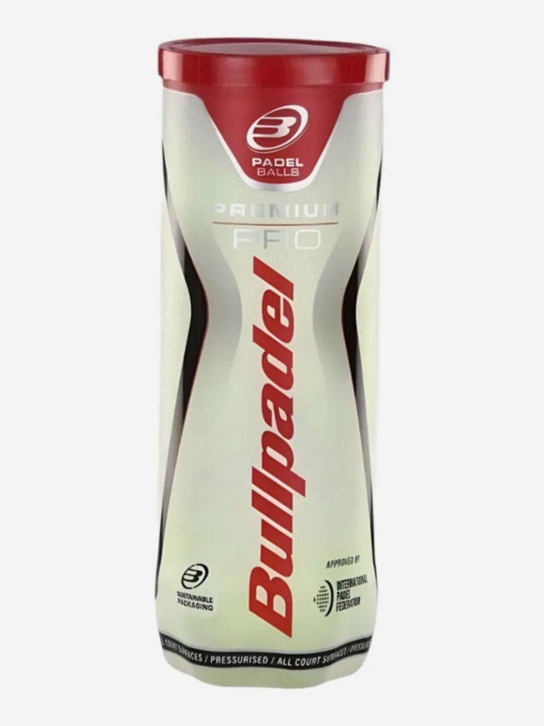 Набор мячей для игры в падел-теннис Bullpadel Premium Pro