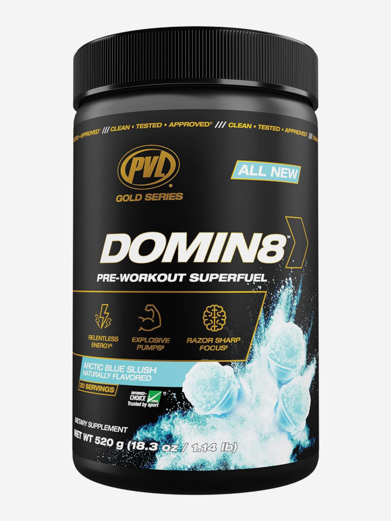 Предтренировочный комплекс Pure Vita Labs DOMIN8, 520 г, Арктический