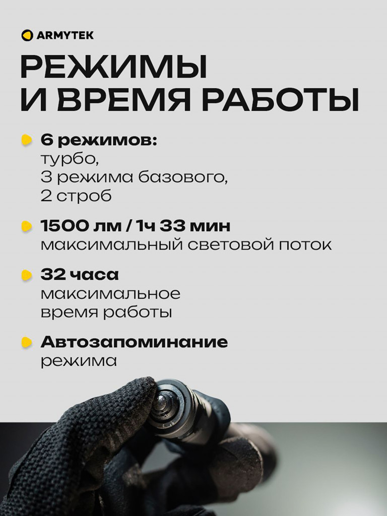 Подствольный фонарь для охоты Armytek Predator Pro 1500 lm, белый свет, до 501м