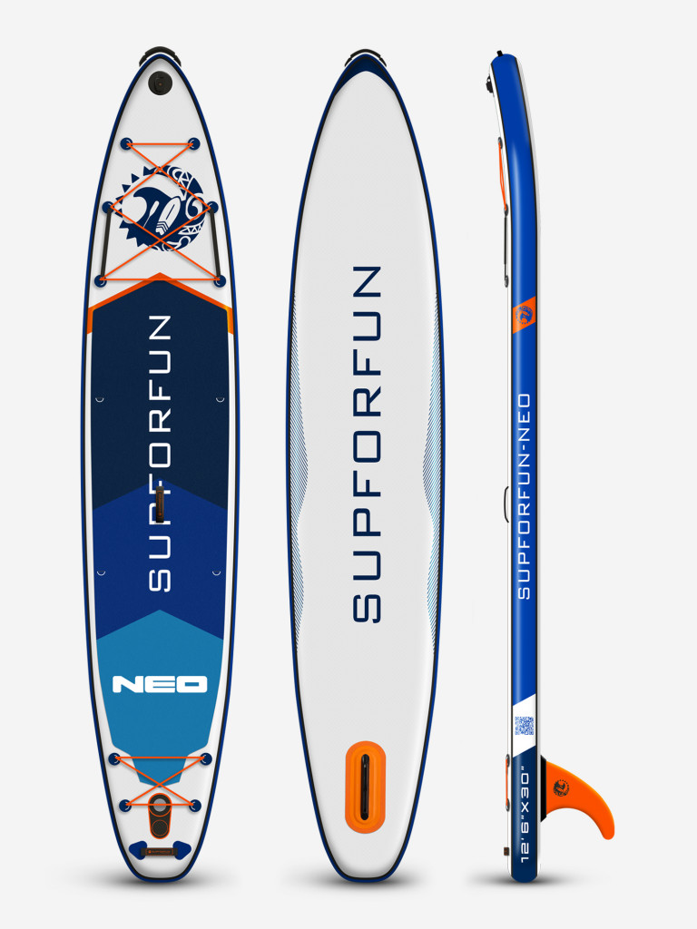 Cап борд надувной SUPFORFUN NEO 12.6 white 381х76х15 в максимальной комплектации.