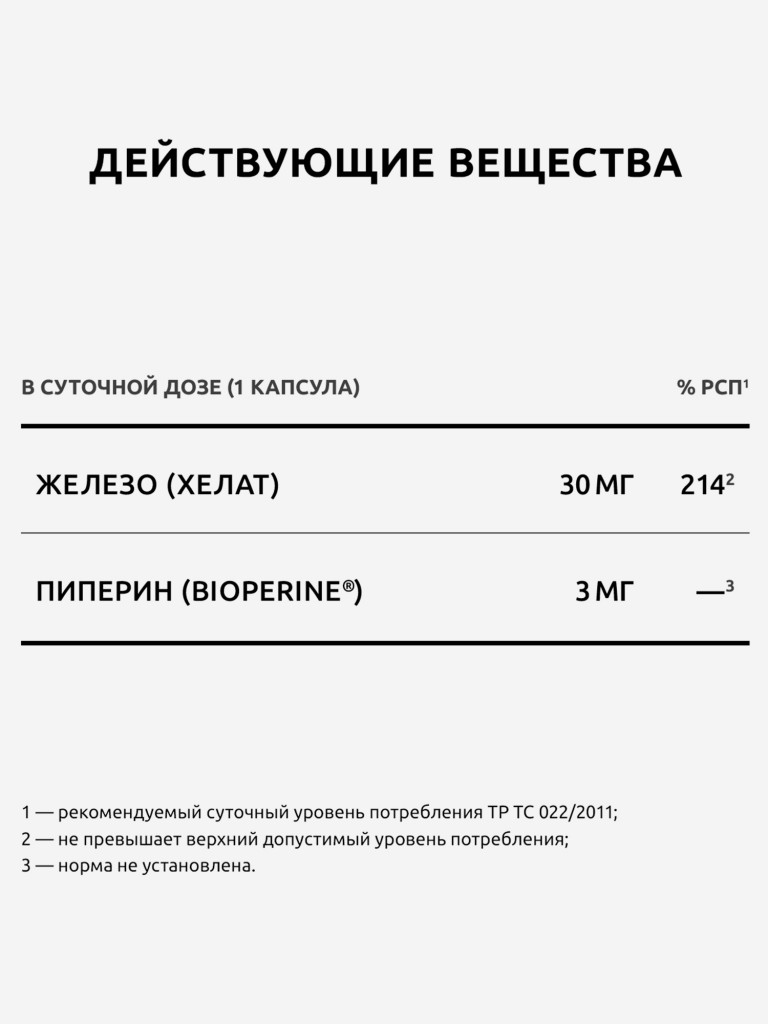 Железо хелат UltraBalance витамин для мужчин и женщин, 90 капсул