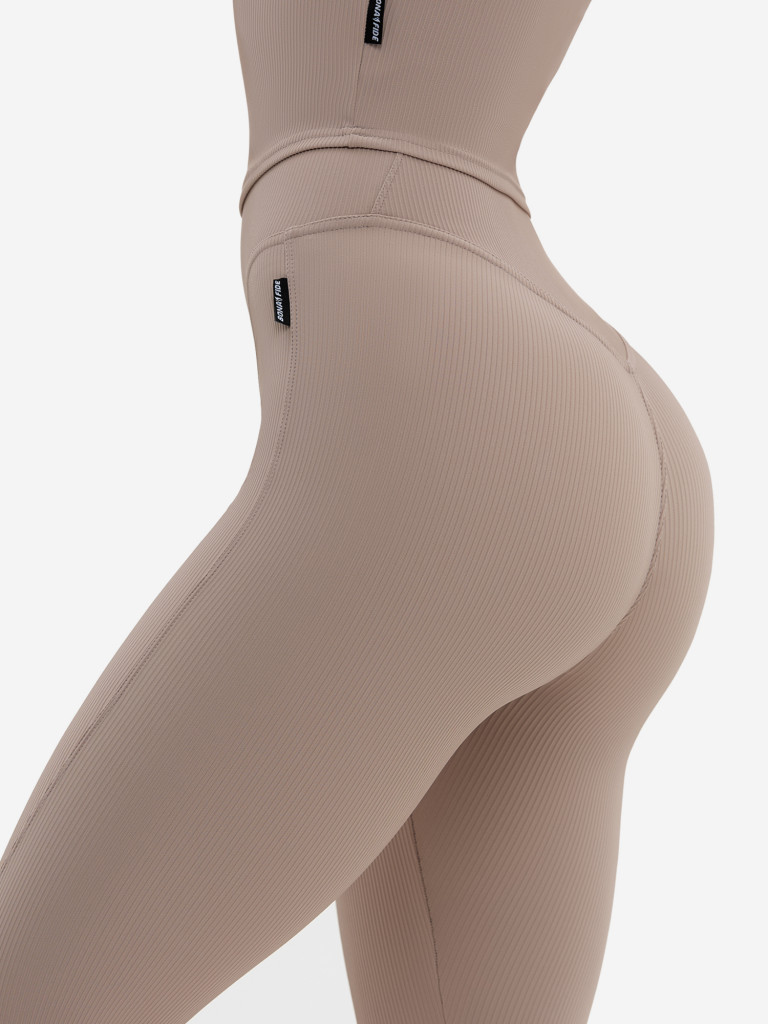 Лосины женские Bona Fide: Leggings "Ribbed Beige"
