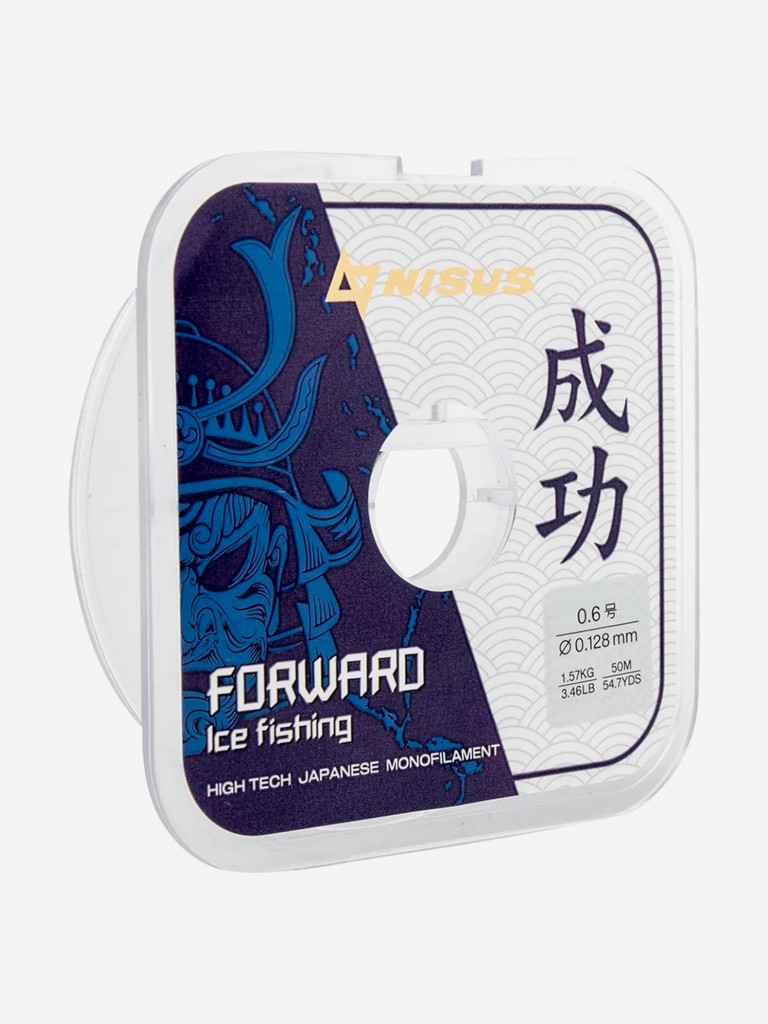 Леска для рыбалки Nisus FORWARD ICE FISHING Nylon 0,128мм, 50м, 1,57кг, прозрачный