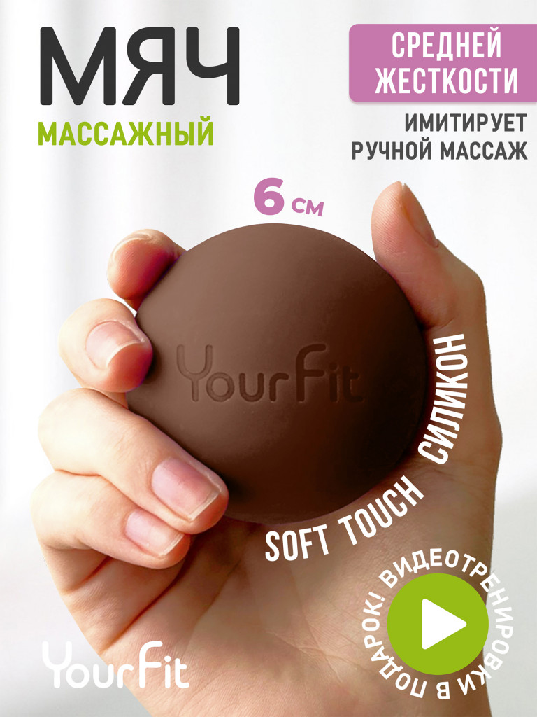 Массажный мяч - ролик для мфр массажа Yourfit