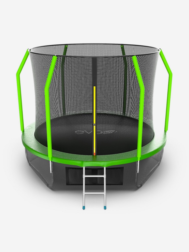 Батут каркасный EVO JUMP Cosmo 10ft зеленый, защитная сеть, диаметр 305 см
