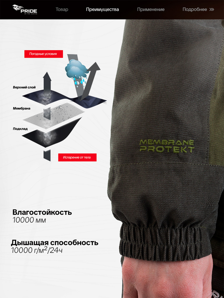 Костюм для охоты PRIDE, зимний -45, Магнум V2, хаки