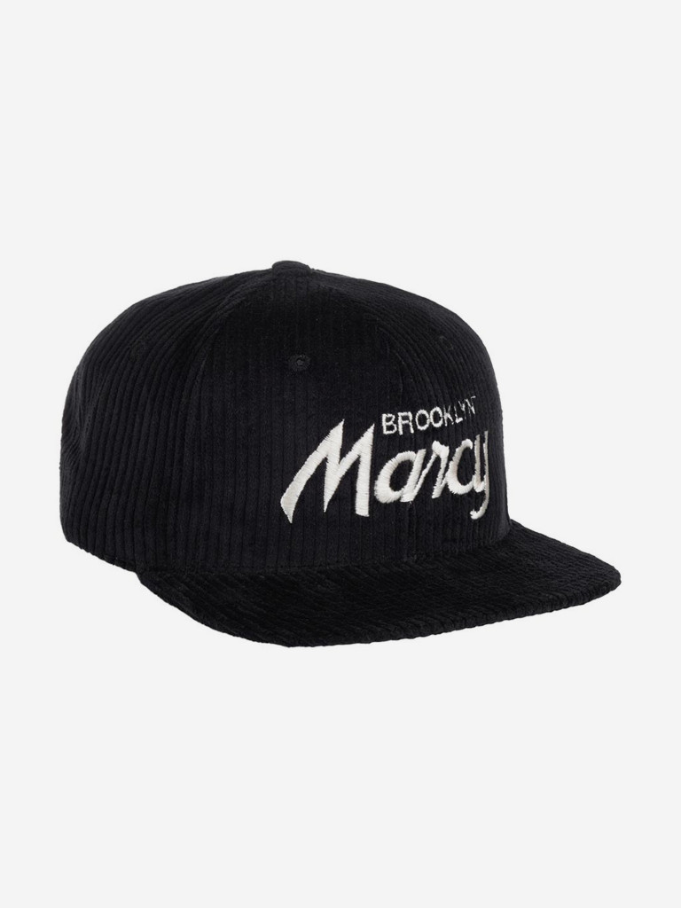 Бейсболка с прямым козырьком HOOD 103-SWC001-NY015-BK Marcy Cord (черный)