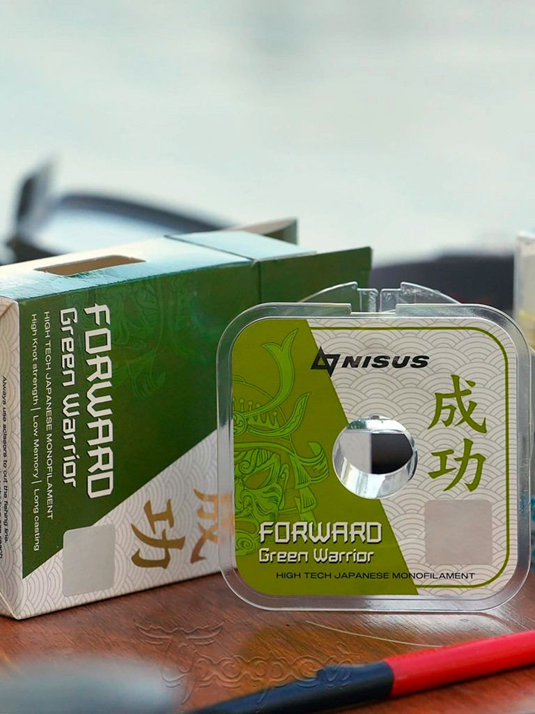 Леска для рыбалки Nisus FORWARD Green Warrior Nylon 0,370mm (N-FGW-0370-100) 10 штук по 100 м
