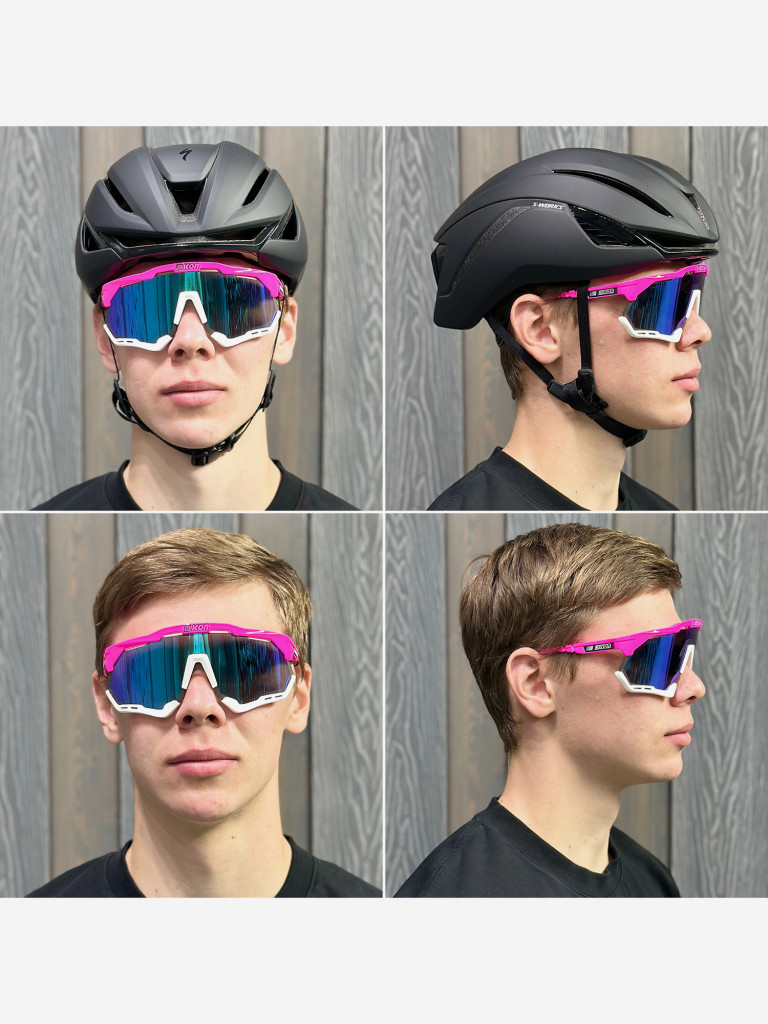 Очки спортивные Scicon AeroShade XL оправа Pink Fluo линза SCNPP Multimirror Blue + Pink