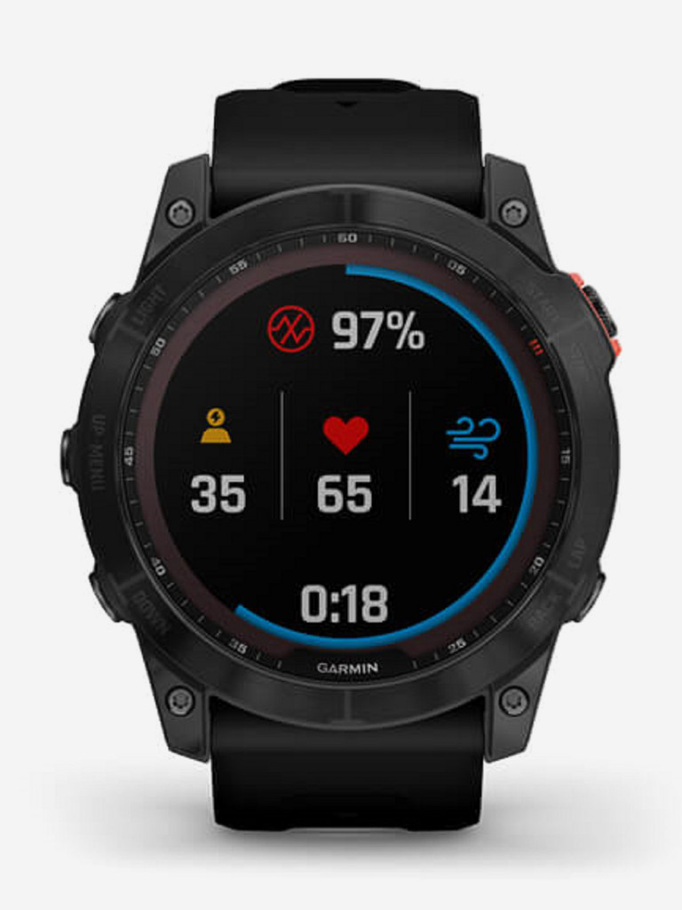 Часы Garmin Fenix 7X Solar c подзарядкой от солнца, серый с черным ремешком 010-02541-01