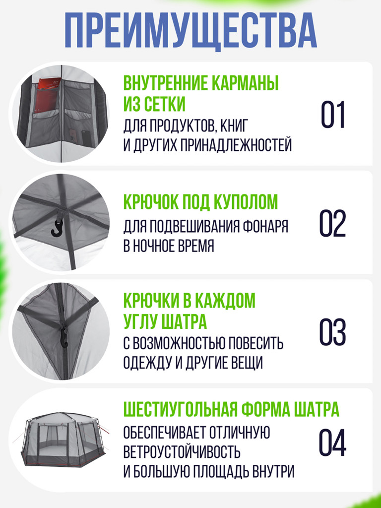 Шатер с москитными сетками Trek Planet Siesta Tent