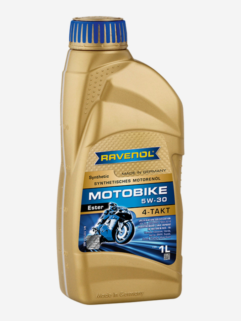Моторное масло RAVENOL Motobike 4-T Ester 5W-30, 1 литр