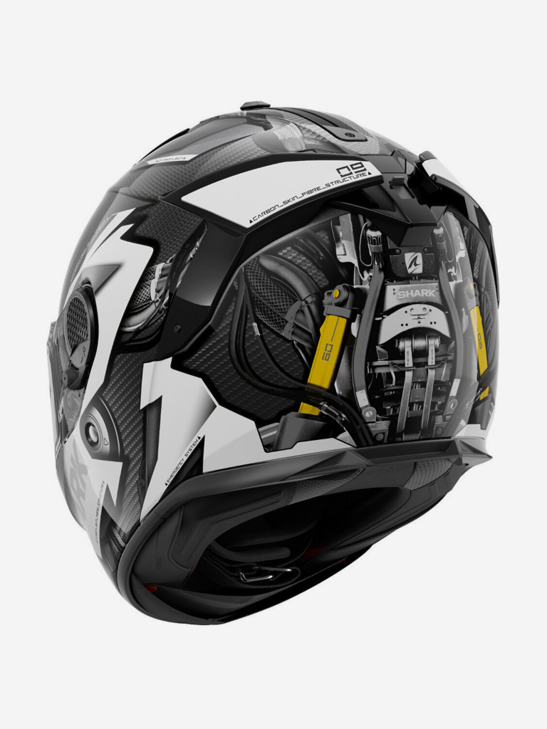 Мотошлем интеграл SHARK SPARTAN GT CARBON URIKAN Black/White
