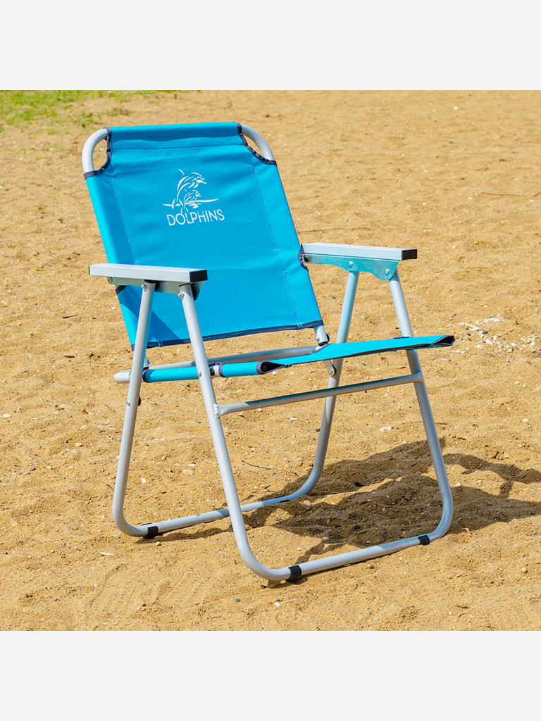 Кресло-шезлонг DOLPHINS алюминий 22 мм, голубой Кедр