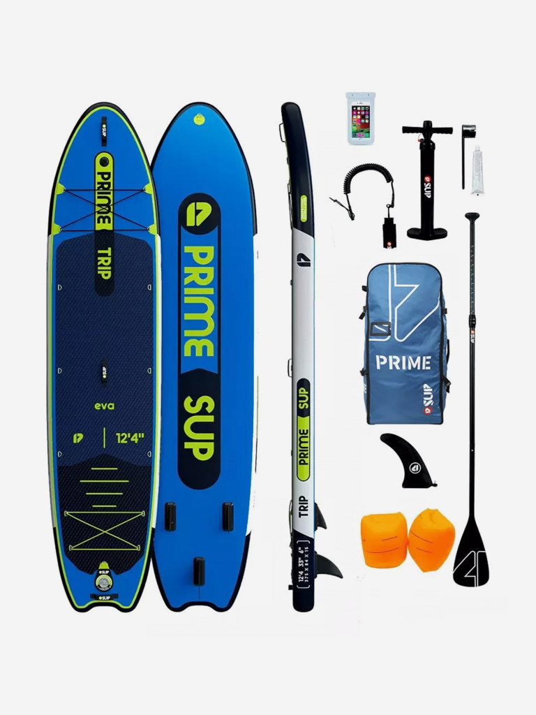 Сапборд надувной Prime 12.4x33x6 Trip blue, 375x84x15 см
