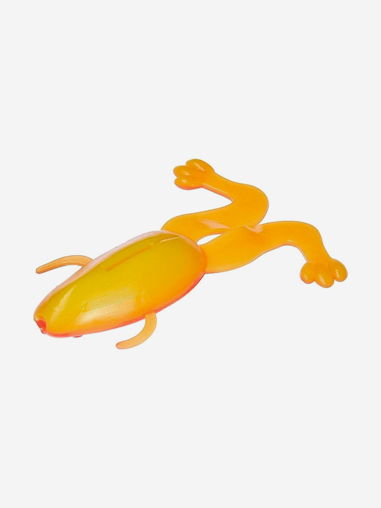 Мягкая приманка лягушка Helios Crazy Frog, 3,55" / 9,0 см, Orange & Yellow, 50 штук (HS-23-015-N)