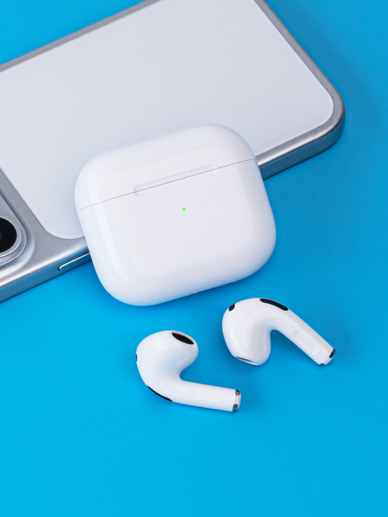 Беспроводные наушники с микрофоном Light Pods 3 , TWS, bluetooth 5.4, 300 мАч