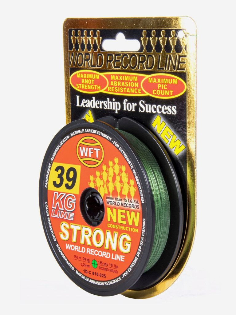 Шнур плетеный WFT KG STRONG зеленый 150/025