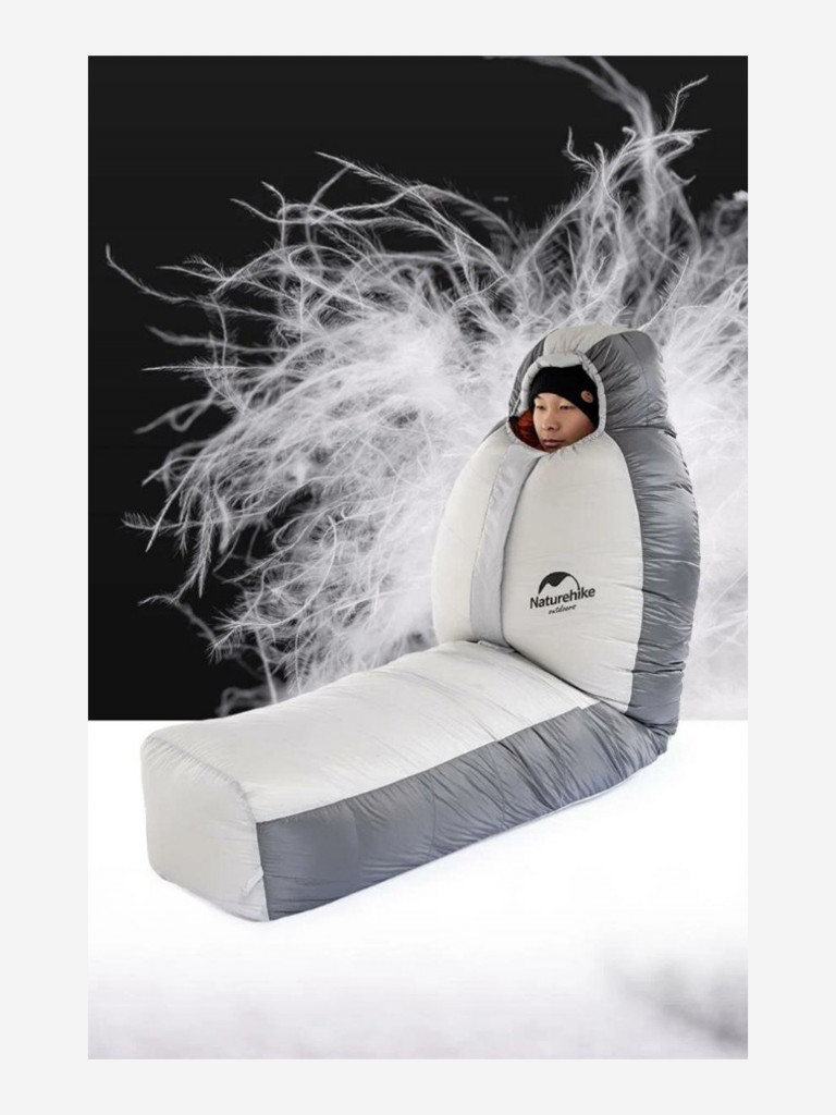 Мешок спальный Naturehike Arctic-17, 200х75 см, (правый) (ТК: -17C), серебристый