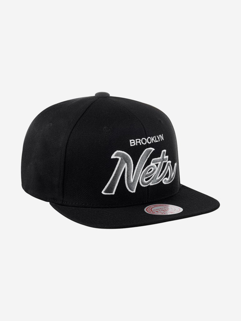 Бейсболка с прямым козырьком MITCHELL NESS HHSS3280-BNEYYPPPBLCK Brooklyn Nets NBA (черный)