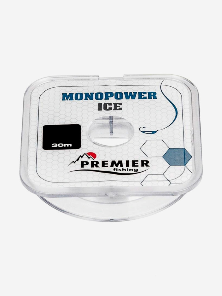 Леска для рыбалки Premier Fishing MONOPOWER ICE Nylon 0,08мм, 30м, 1кг, прозрачный