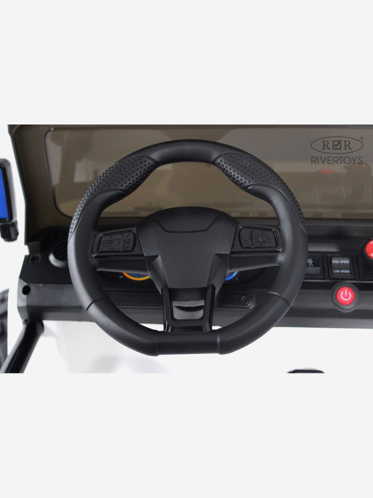 Двухместный 4 WD трансформер электромобиль RIVERTOYS Jeep с пультом