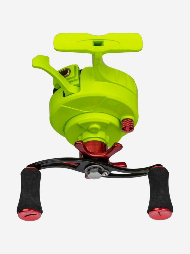 Катушка мультипликаторная зимняя Helios Rise LH, 4+1 подшипник, салатовый (HS-FCK60-G-L)
