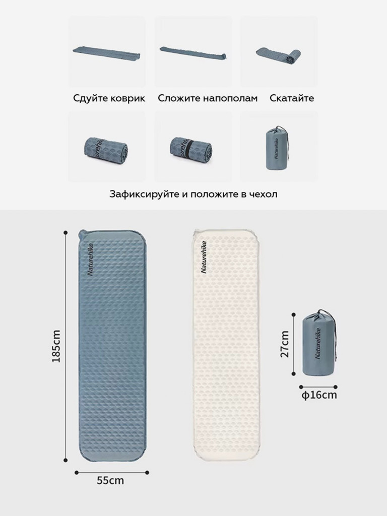 Коврик самонадувающийся Naturehike Yugu