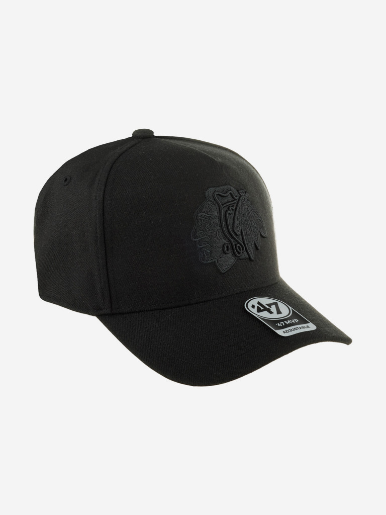 Бейсболка 47 BRAND H-MPDTP04WBP-BKA Chicago Blackhawks NHL (черный)