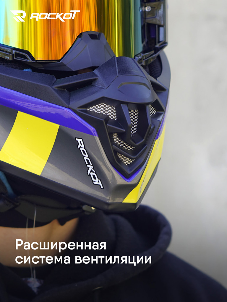 Шлем кроссовый ROCKOT RM-217