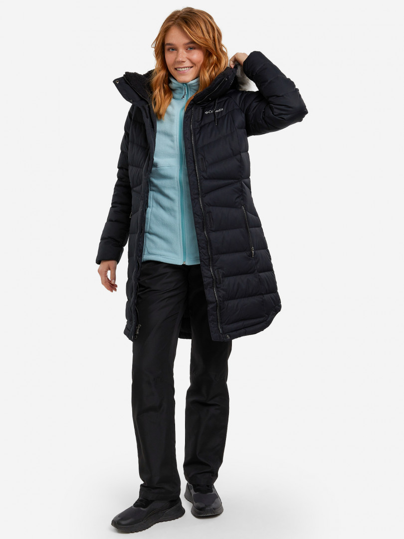 фото Пуховик женский columbia belle isle mid down jacket, черный