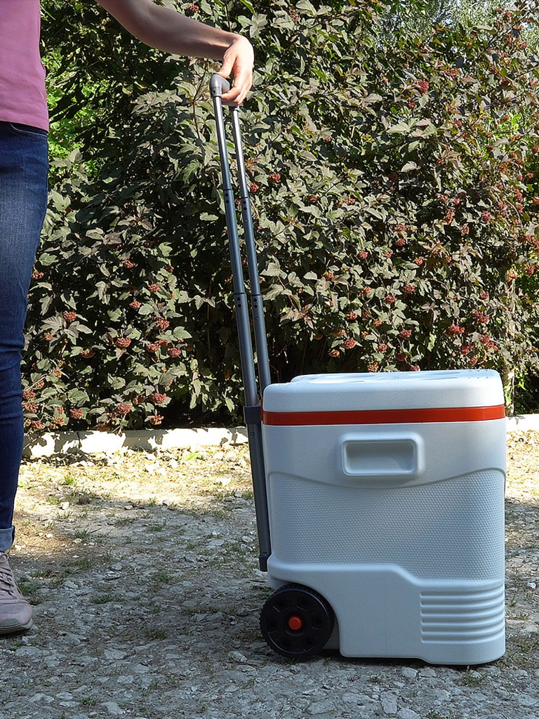 Термоконтейнер EZ COOLERS Keep cold picnic trolley icebox, 45 л, белый