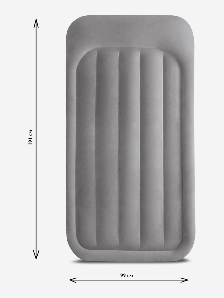 Кровать надувная Intex 64132 DELUXE PILLOW REST RAISED BED, Twin, 99х191х42 см, с насосом 220В