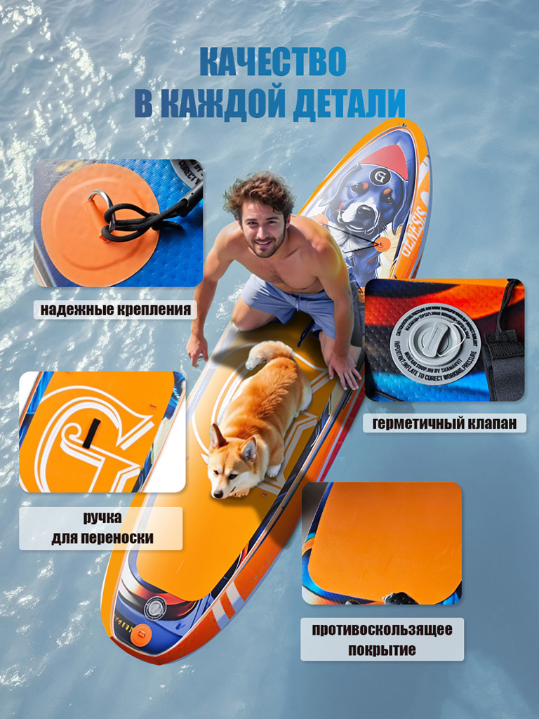 Надувная SUP-доска GENESIS 11 City DOG2