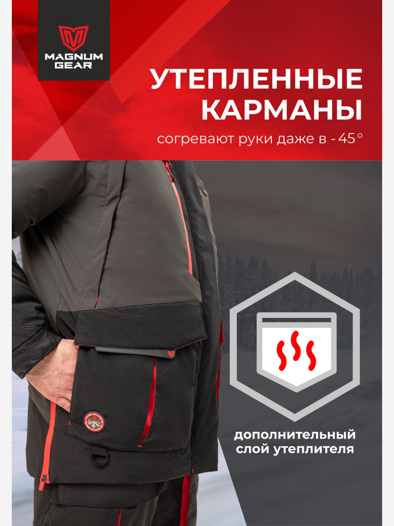 Костюм для рыбалки MAGNUM GEAR TITAN 2 -45° С графит