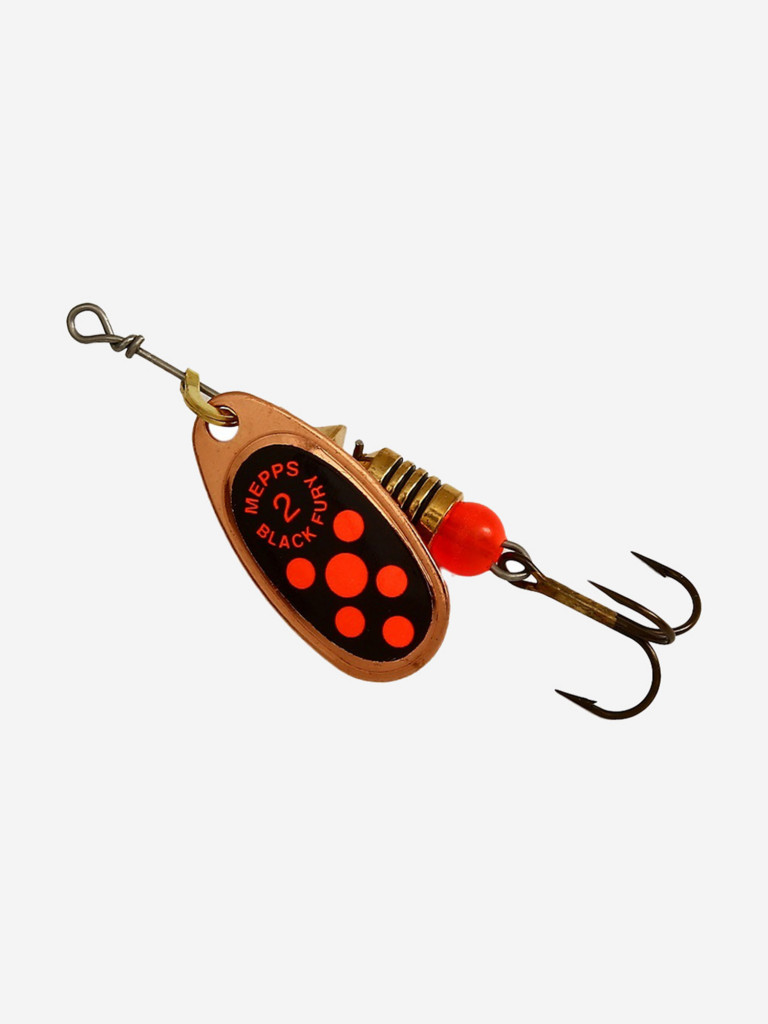 Блесна для рыбалки вертушка Mepps BLACK FURY 2, Copper/Orange, 1 штука