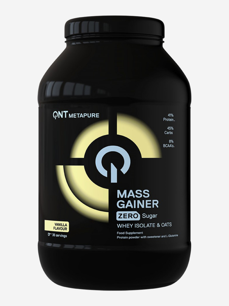Гейнер с изолятом QNT "METAPURE MASS" Ваниль 1,8 кг