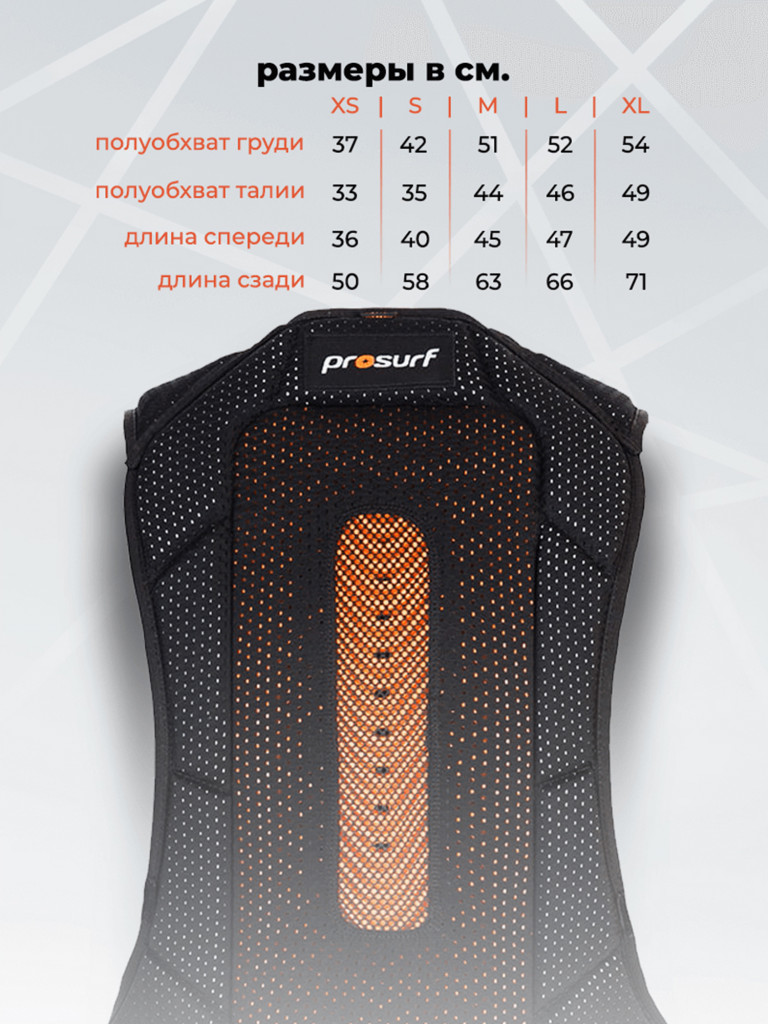 Защита Спины Prosurf Back Protector Black