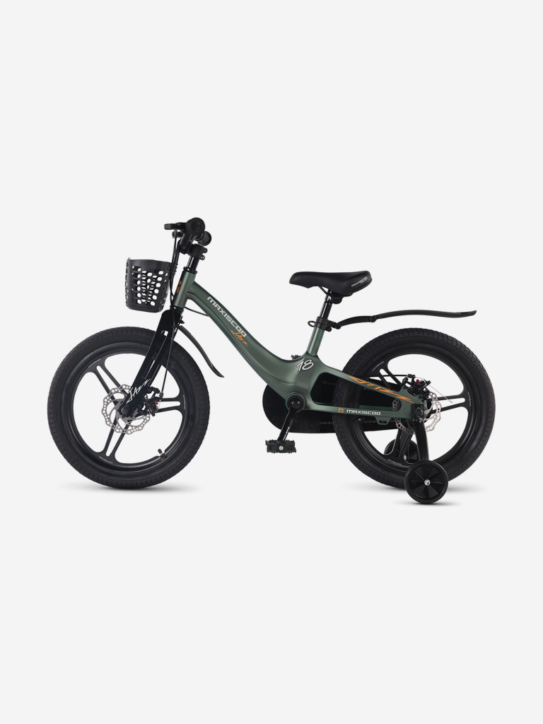 Велосипед детский Maxiscoo JAZZ PRO 18'', зеленый матовый, 2026