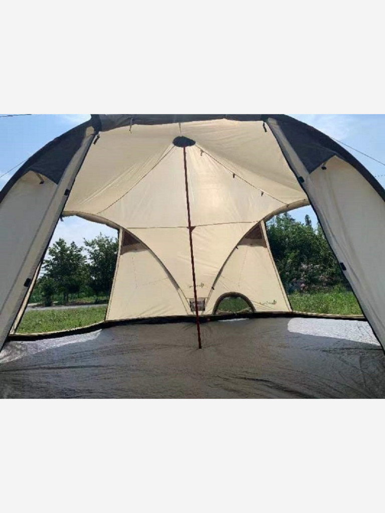 Просторный и высокий шатер Terbo Mir & Camping для летнего кемпинга