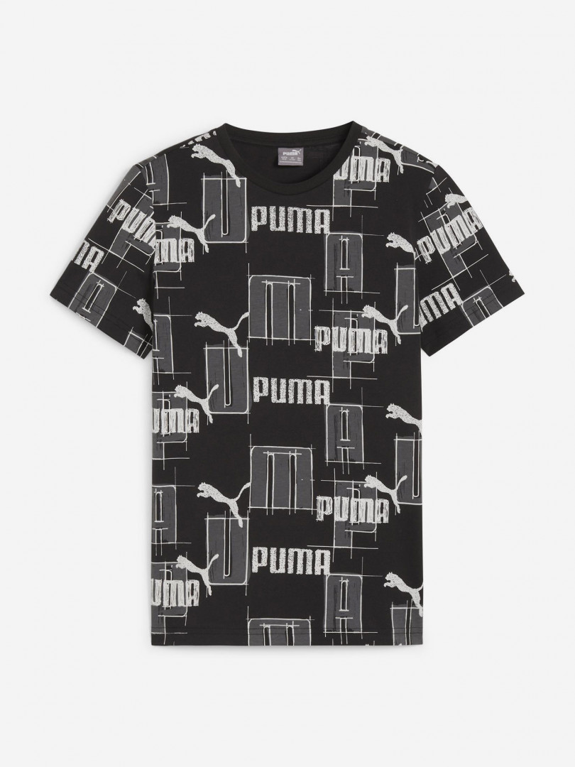 фото Футболка для мальчиков puma ess+ logo lab, черный