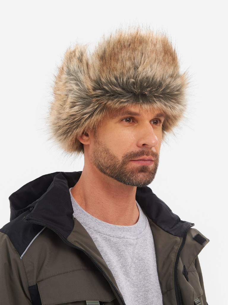 Шапка-ушанка мужская зимняя меховая с маской Huntsman Евро Енот