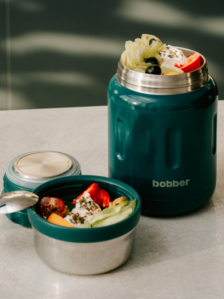 Термос вакуумный для еды BOBBER Jerrycan 700 мл, тепло до 14 часов, темно-бирюзовый